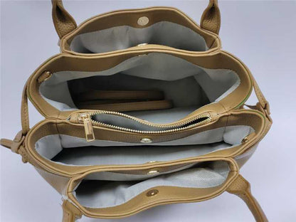 Sac à Main Brun Organisé | 5 Compartiments Vegan Leather